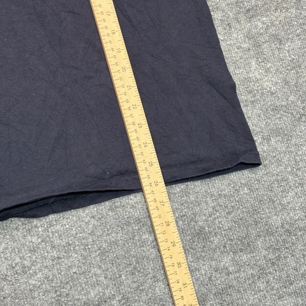 Champion Mens Medium Navy Blue‎ Script Logo Short Sleeve Cotton T-Shirt GT191 - Picture 4 of 7